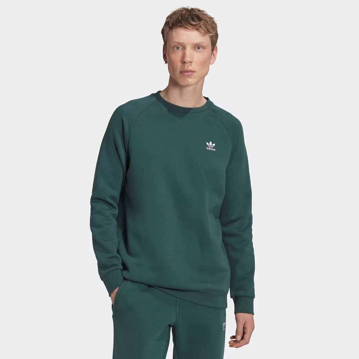 Adidas Originals Adicolor Essentials Trefoil Crewneck Sweatshirt Store