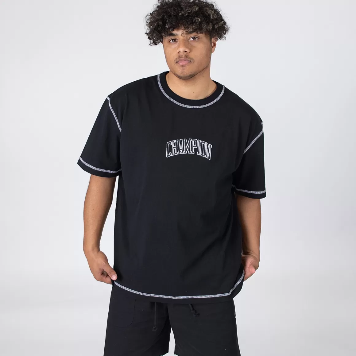 Champion Heritage Contrast Stitch Tee New