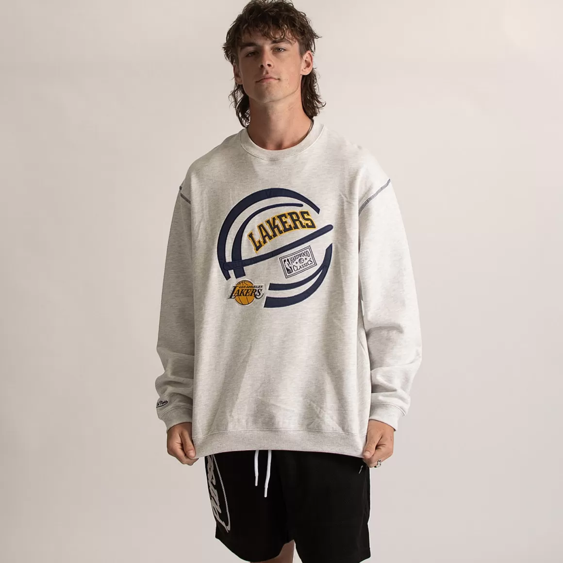 MITCHELL AND NESS Los Angeles Lakers On The Bounce Crewneck Unisex Clearance