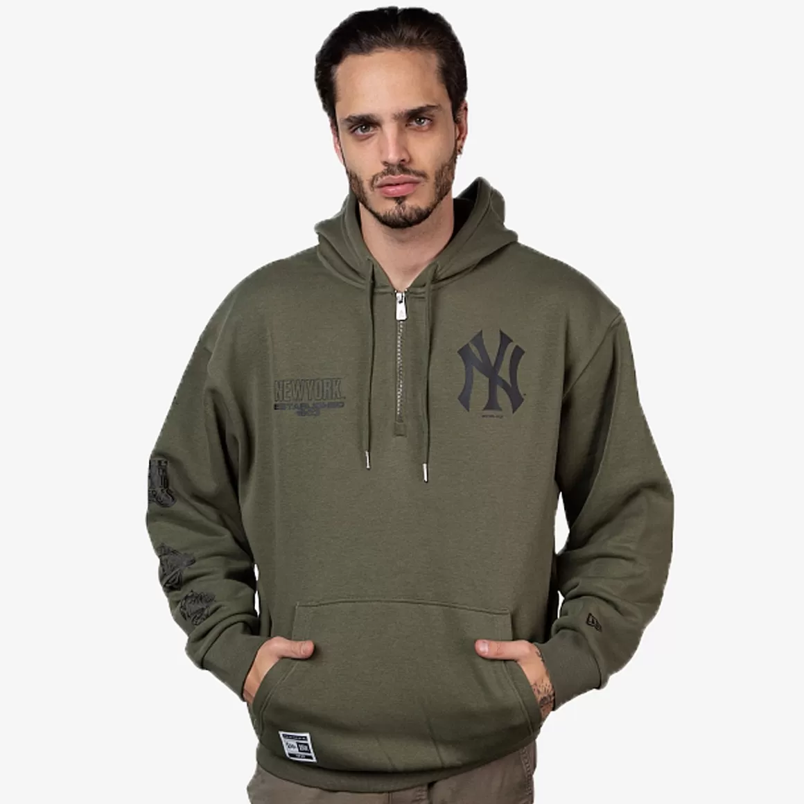 New Era New York Yankees 1/4 Zip Hoodie Clearance