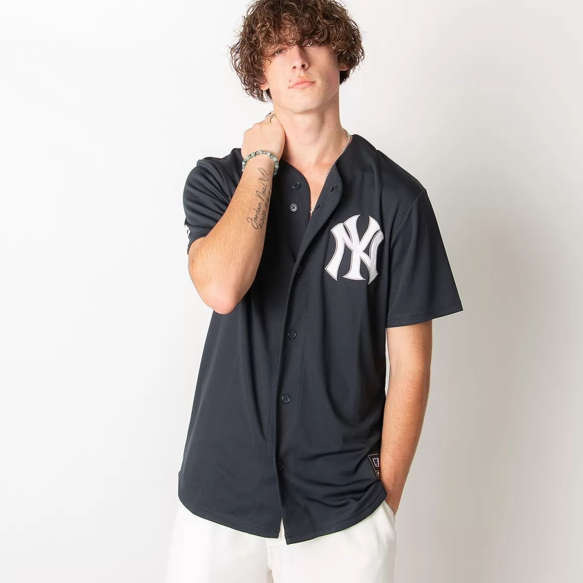 MAJESTIC New York Yankees Chest Logo Replica Jersey Cheap