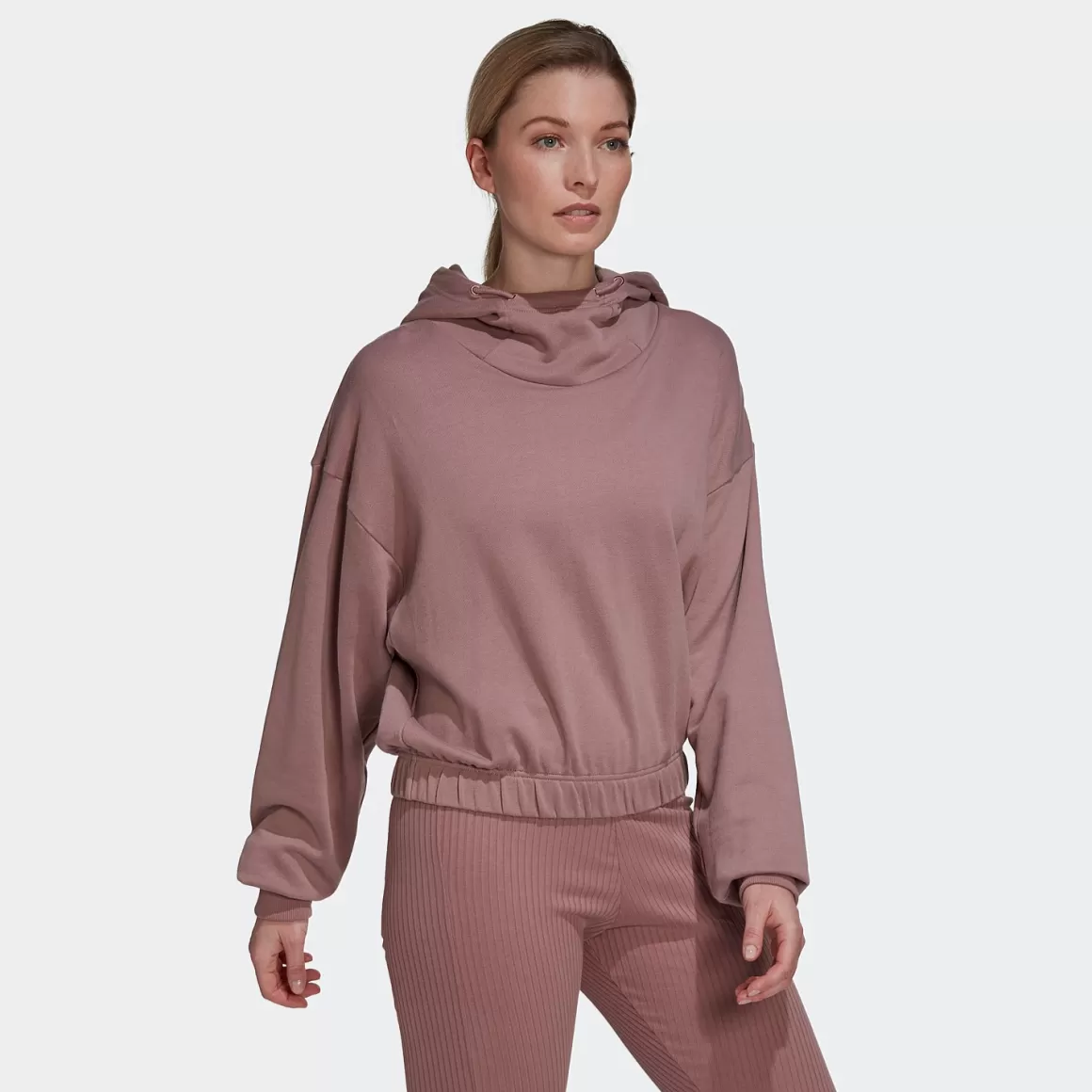 Adidas Studio Lounge Cropped Hoodie Outlet