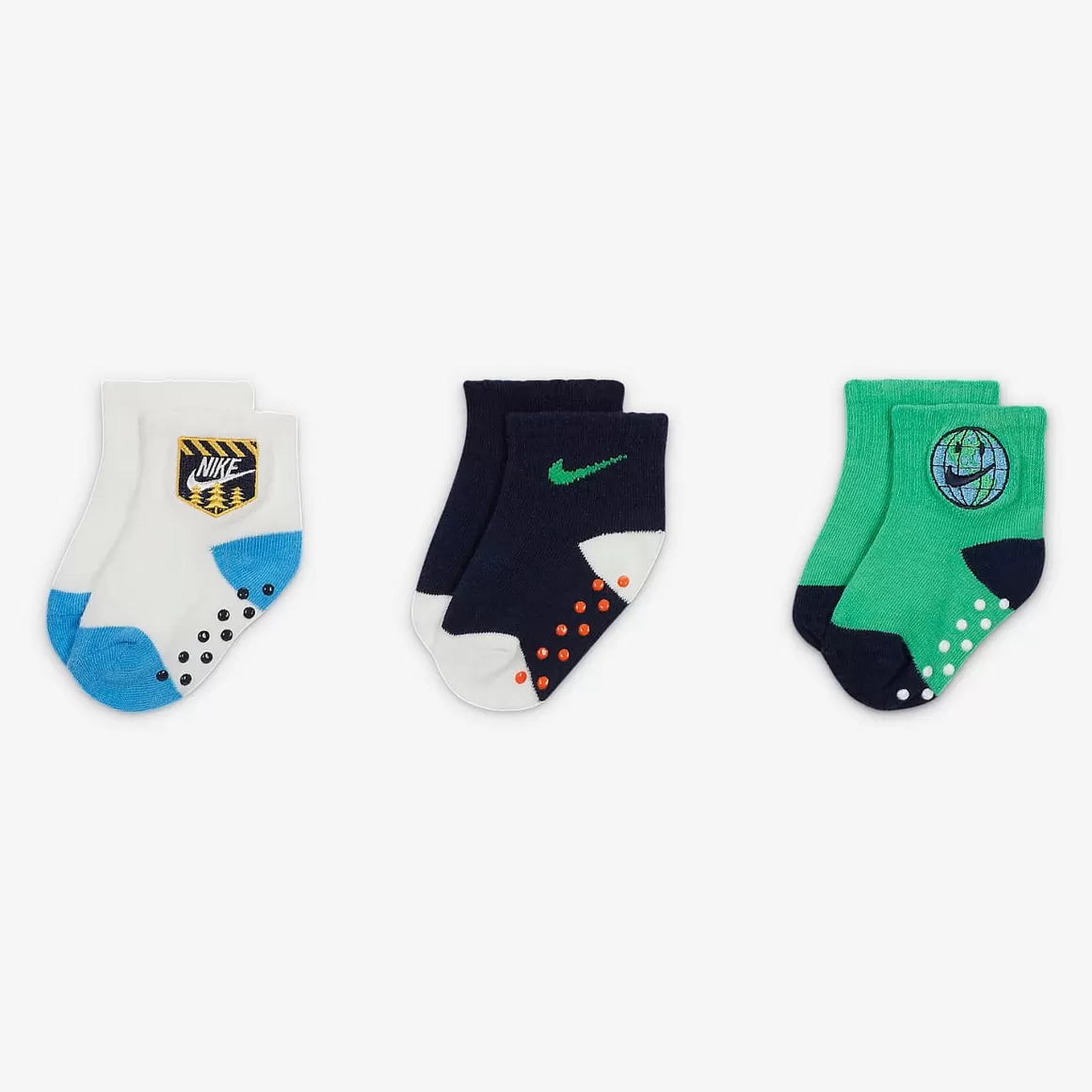 Nike The Great Outdoors Gripper Ankle Socks 3 Pack Infants Best